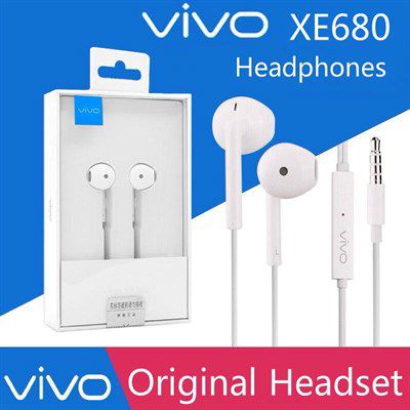 HANDSFREE EARPHONE VIVO XE680 ORI PACKING MIKA PROMO SEN