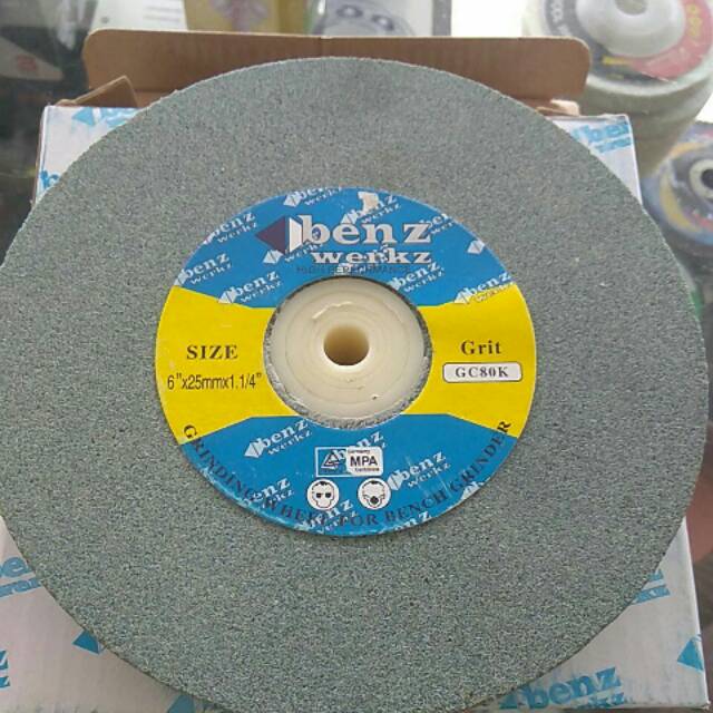 Batu amplas gerinda duduk hijau 6"