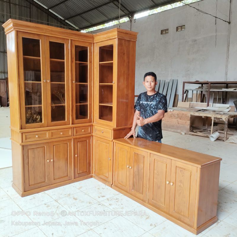 kitchen set minimalis kayu jati