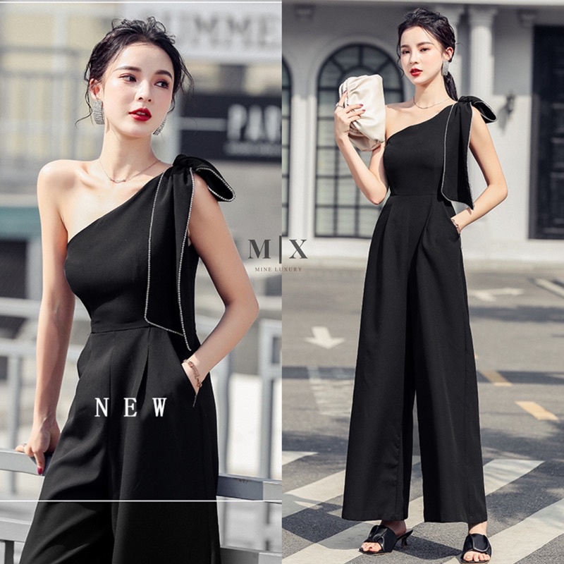 SIDE BOW JUMPSUIT WANITA SETELAN IMPORT MX517