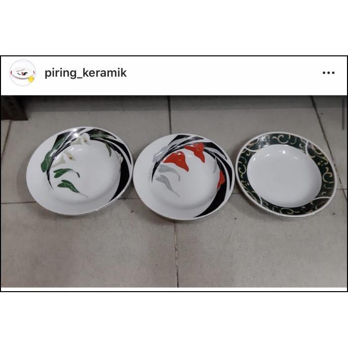 PIRING MAKAN 9 INCH SANGO KK MERAH DAN KK HIJAU (PER LUSIN)