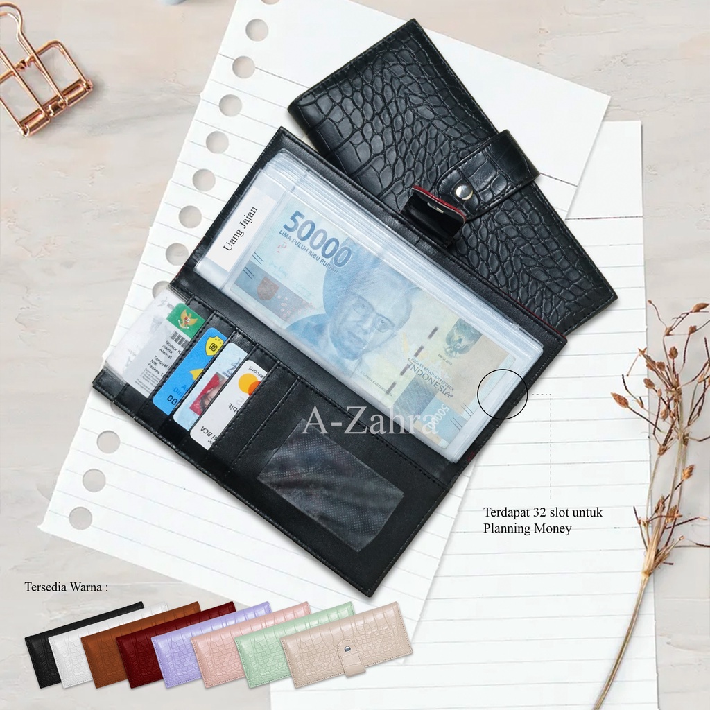 A-ZAHRA 05 DOMPET KANCING PANJANG CROCO / DOPET KEUANGAN PANJANG WANITA / DOMPET DISIPLIN