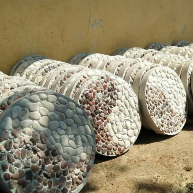 Batu steping bulat/batu pijakan taman/batu hias taman