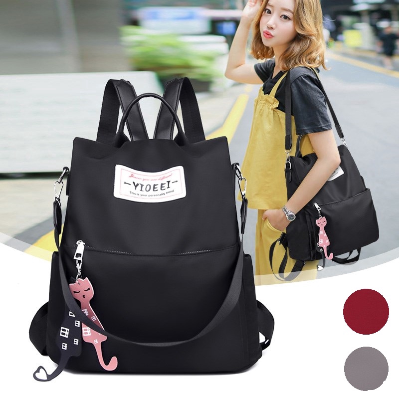 YIOEEI Women Korean Backpack Tassel Casual Sling Bag Anti 