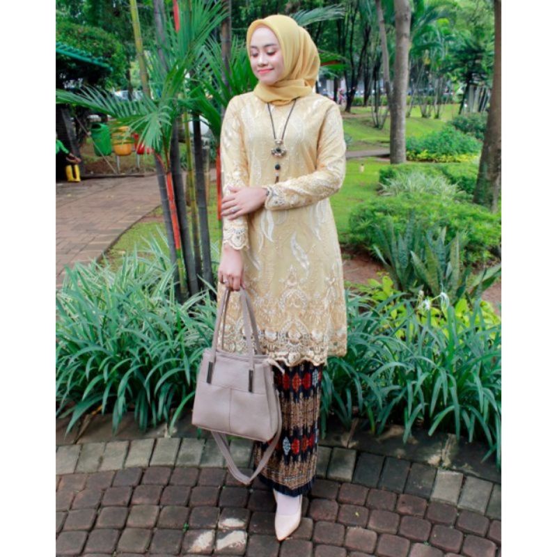 TUNIK KEBAYA MODERN - ATASAN TUNIK TILE - KEBAYA BROKAT - KEBAYA KONDANGAN - KEBAYA MEWAH