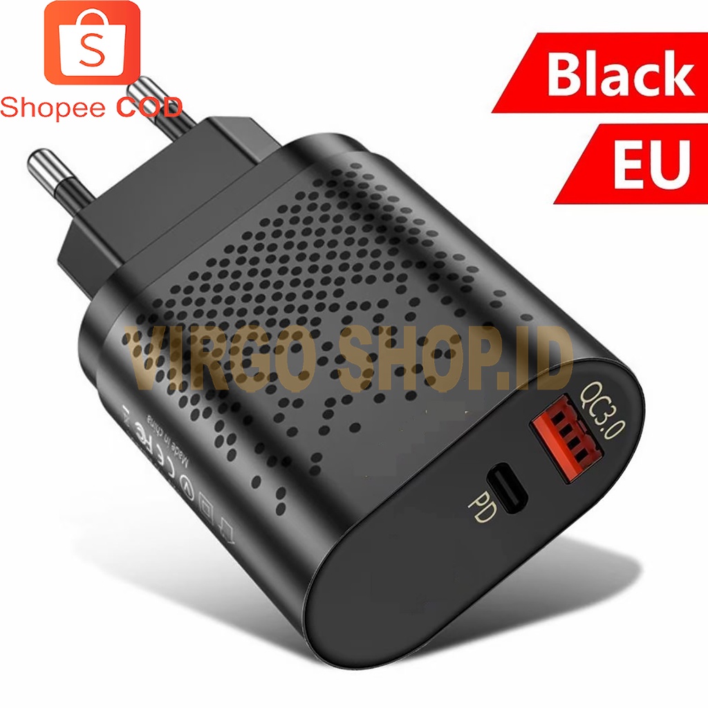 Charger Casan Handphone USB Type C PD 20W 20 Watt Qualcomm Quick Charge QC 3.0 QC3.0 VINYX