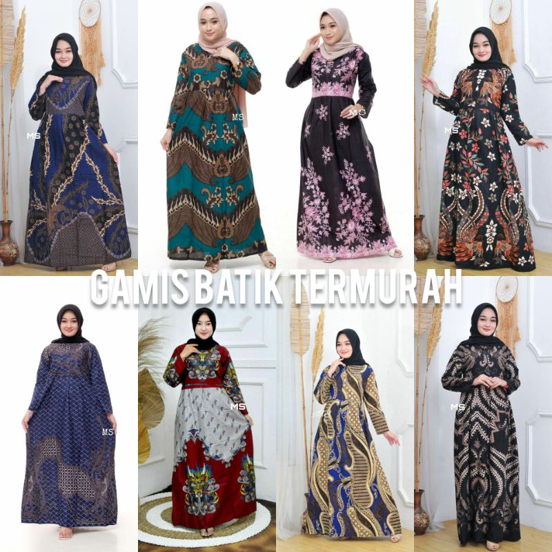 GAMIS BATIK ORI TERBARU/DRESS BATIK/GAMIS WANITA BATIK PEKALONGAN