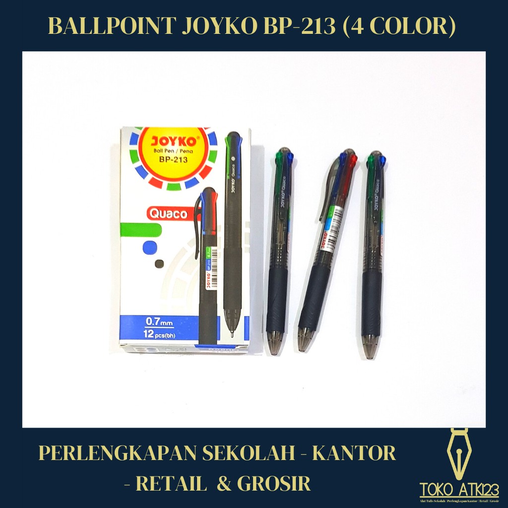 Ballpoint / Bolpen / Pulpen Merk Joyko BP-213 (4 Color)