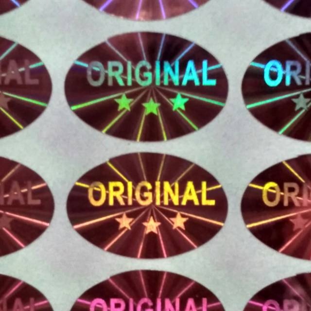 

Stiker hologram Original bintang 3 Pink