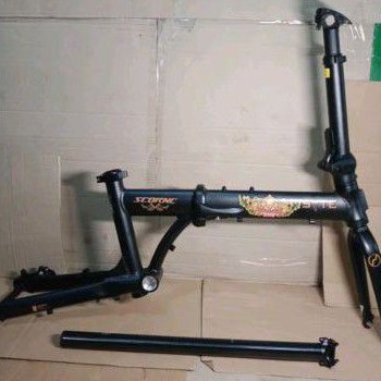 Frame set Folding bike Seli sepeda lipat Alloy SYTE SCORNC disc brake