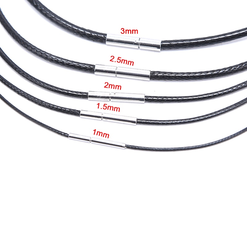 Kalung Choker Bahan Kulit Wax Dengan Gesper Stainless Steel Warna Hitam