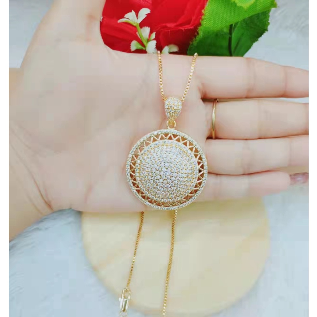 Kalung Xuping Mata Full Lapis Emas Perhiasan Fashion L36