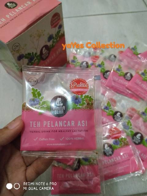 Teh pelancar ASI drink 100 % herbal healty minuman kesehatan ibu hamil menyusui mama bear satuan