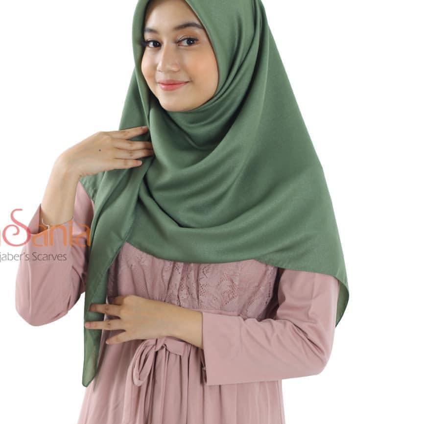 ֍ kerudung hijab / jilbab segi empat SHINAR GLAMOUR glitter glowing ansania dan azara original bahan