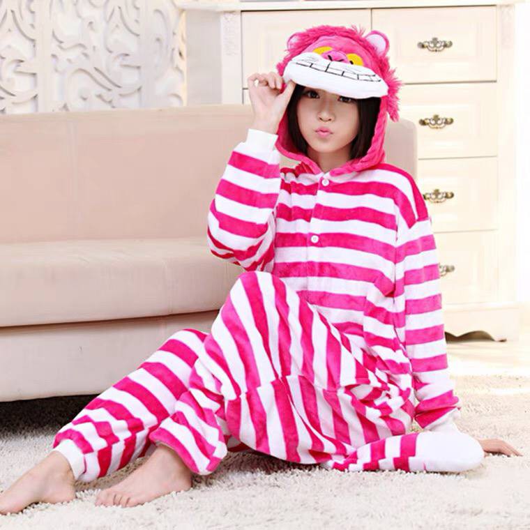 BAJU ONESIE KOSTUM KUCING CHESHIRE CAT PIYAMA COSPLAY BAJU TIDUR