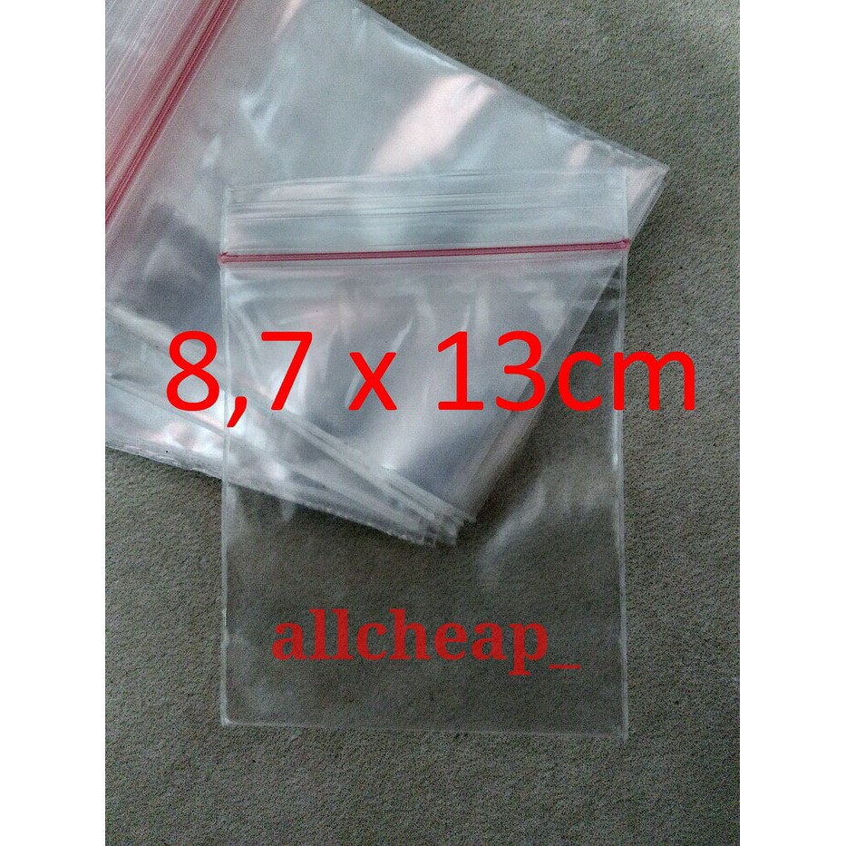 100LBR plastik KLIP 8,7x13 plastic clip seal zipper bag sealer ziplock PE