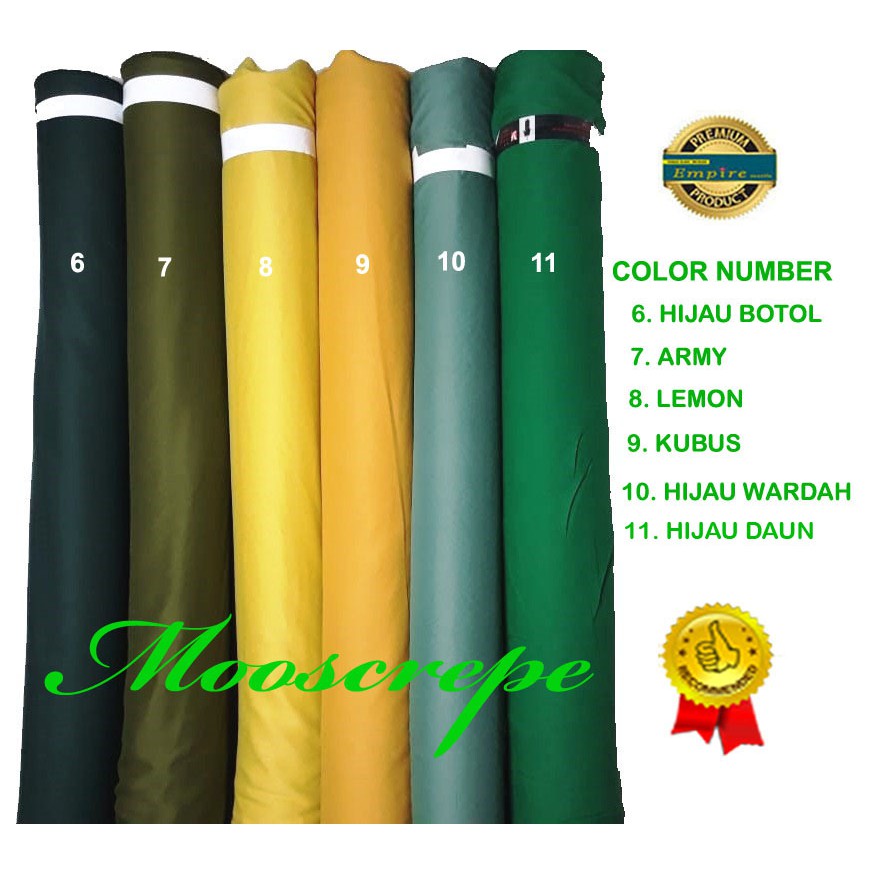 KAIN MOSCREPE HARGA PER 0.5 METER GOOD QUALITY Shopee