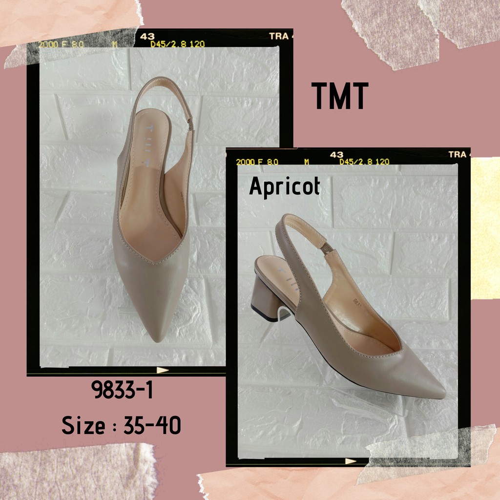 TMT (9833-1) - APRICOT,BEIGE,KHAKI - SEPATU HEELS WANITA