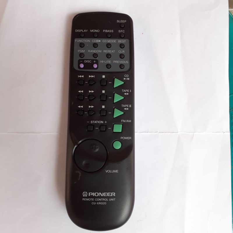 Remote CD Tape Compo PIONEER Original . CU - XR020 .