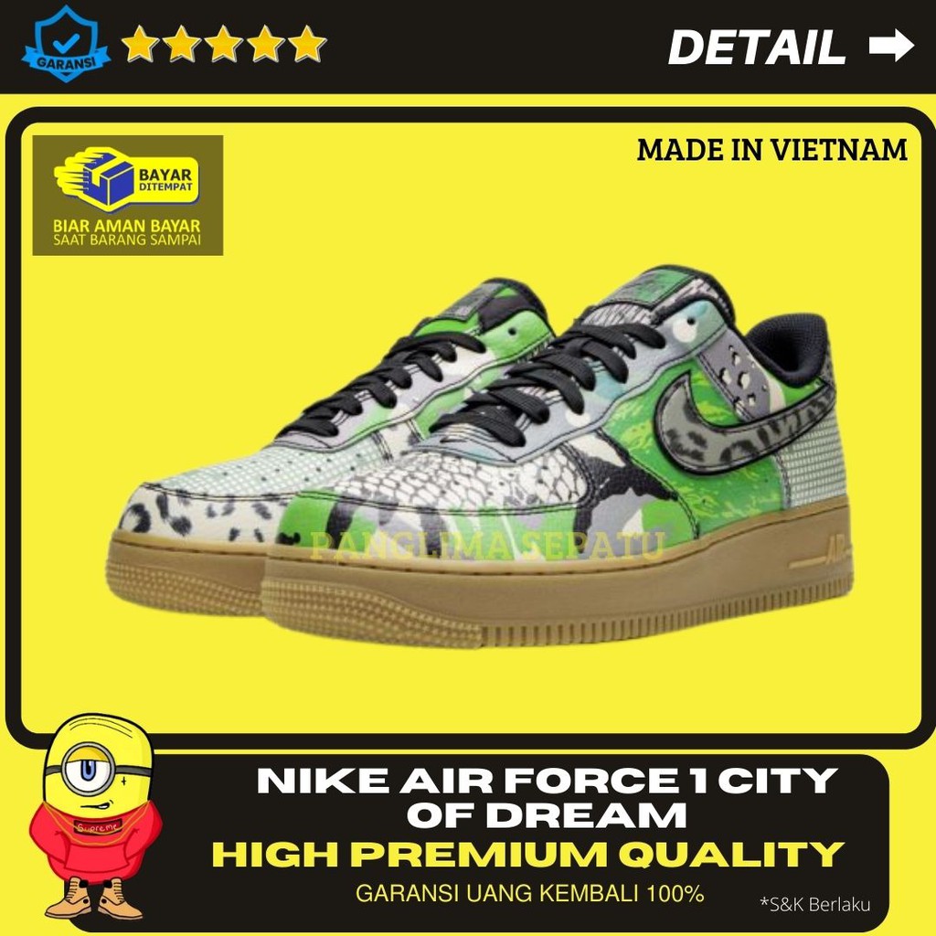 Sepatu Sneakers Pria Nike Air Force 1 City Of Dream Premium Original