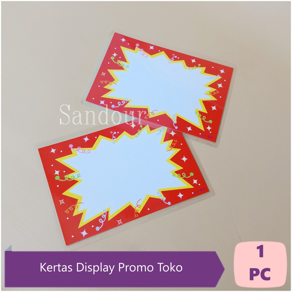 

Karton Display Harga Untuk Promo Obral Toko 2 Sisi Laminating
