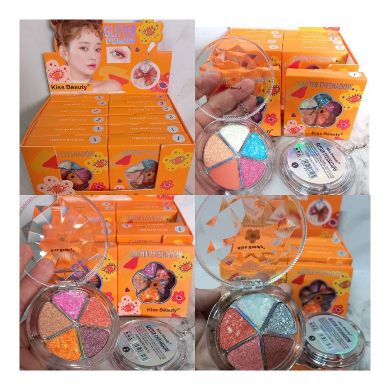 GLITTER EYESHADOW KISS BEAUTY 5WARNA NO.87135-03