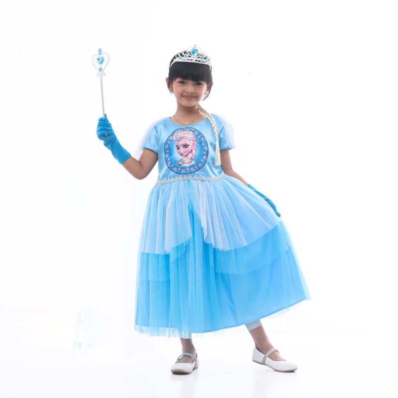 Baju Frozen anak / Baju Pesta Anak / Gaun Frozen anak / Dres Elsa Frozen