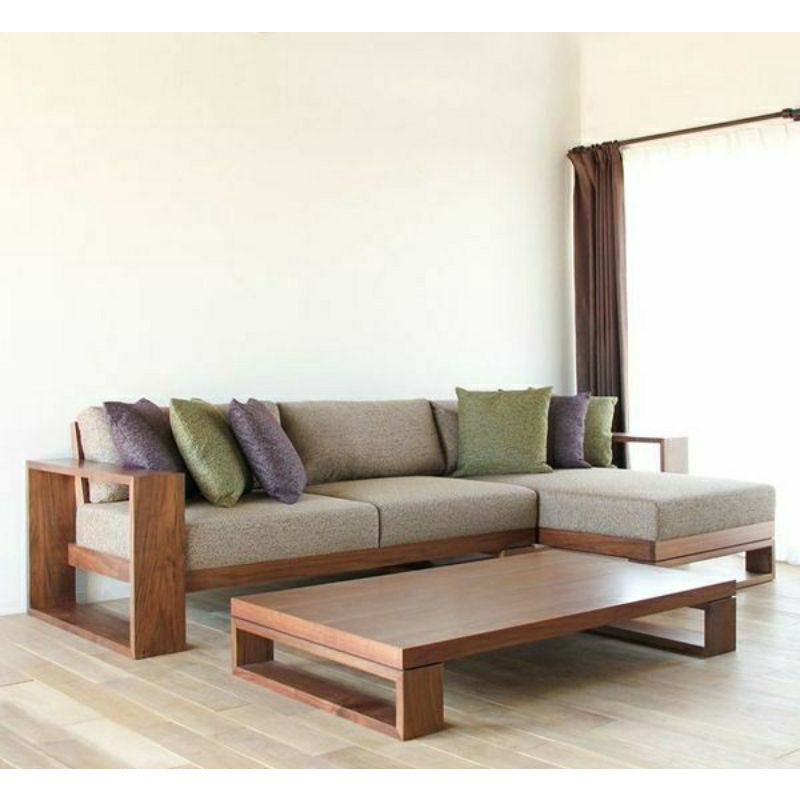 set meja kursi sofa ruang tamu minimalis modern