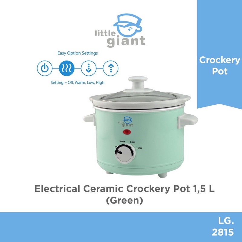 Little Giant Slow Cooker 1,5 L ceramic crockery Pot - Slow Cooker Mpasi LG2815