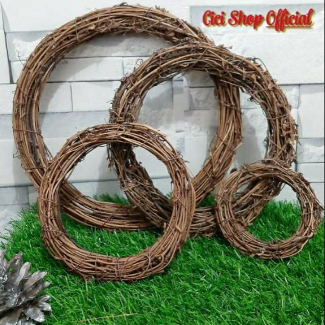 30cm lingkaran ranting rotan/lingkaran rotan/lingkaran ranting rotan hiasan dinding