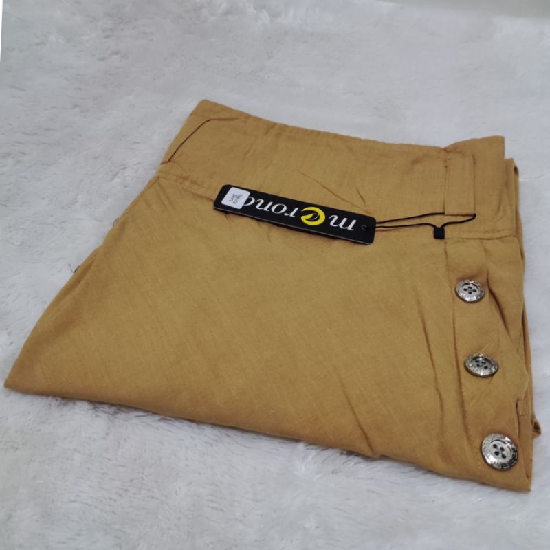 Rok Panjang Naura Katun Supernova SUPER PREMIUM Bawahan Wanita Muslim Berkualitas-Naura MUSTARD