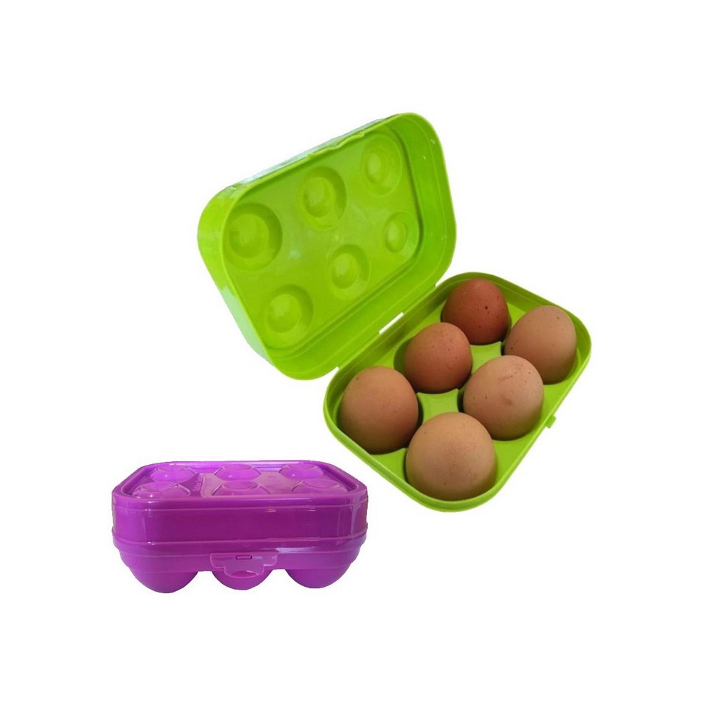 Kotak tempat penyimpanan telur / egg tray box 6 lubang