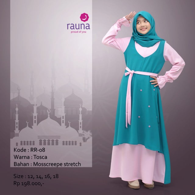 Gamis Anak Remaja Rauna / RR -07, RR-08, RR -09 / Fashion Muslim