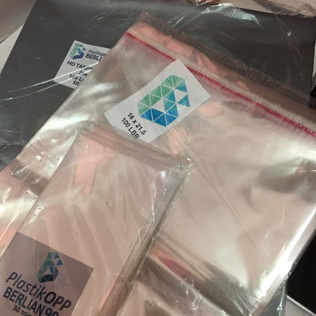 Plastik Opp 16 X 21,5 Cm 18 Mic 100lbr / Plastik Undangan / Plastik Jilbab