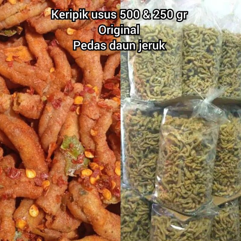 

keripik usus pedas daun jeruk 500 gr/keripik usus original
