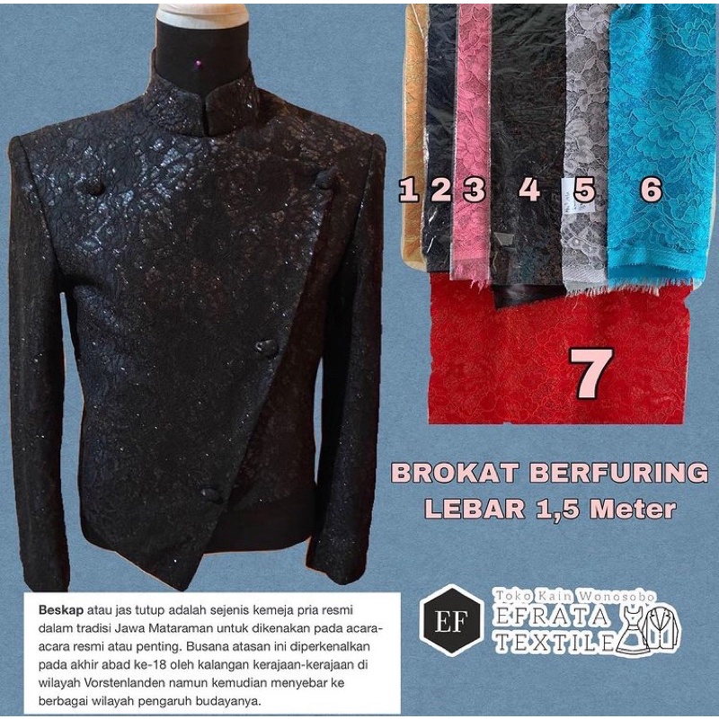 KAIN BRUKAT BROKAT CORD BERFURING LEBAR 150CM