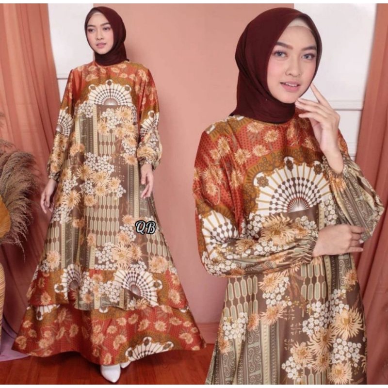 Batik Kondangan gamis batik wanita dior silk original mewah dan elegan, baju batik wanita