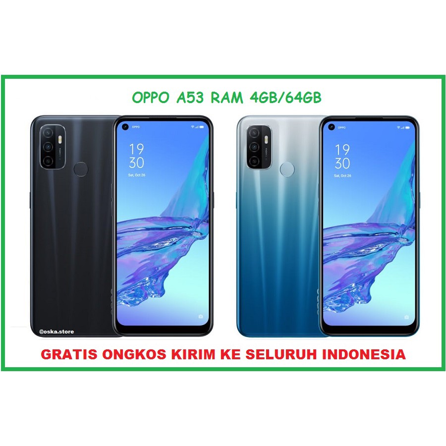 HP OPPO A53 RAM 4GB/64GB GRATIS ONGKIR GARANSI RESMI 1 TAHUN