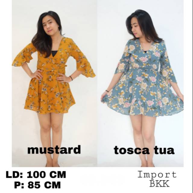 Dress bunga import bangkok