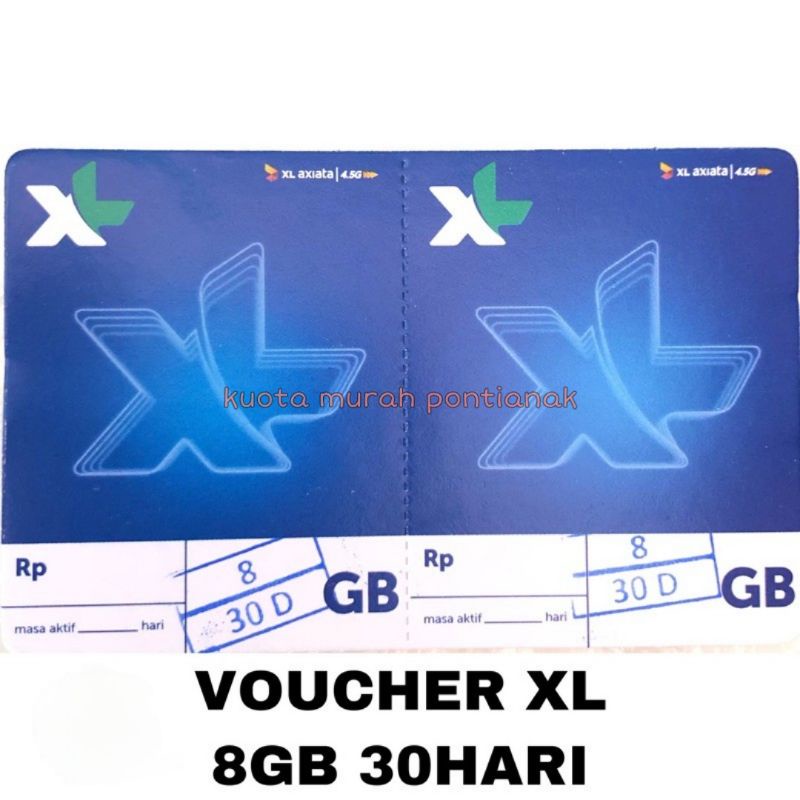 Voucher Xl 8gb 30hari vocer data kuota 8 gb 30 hari
