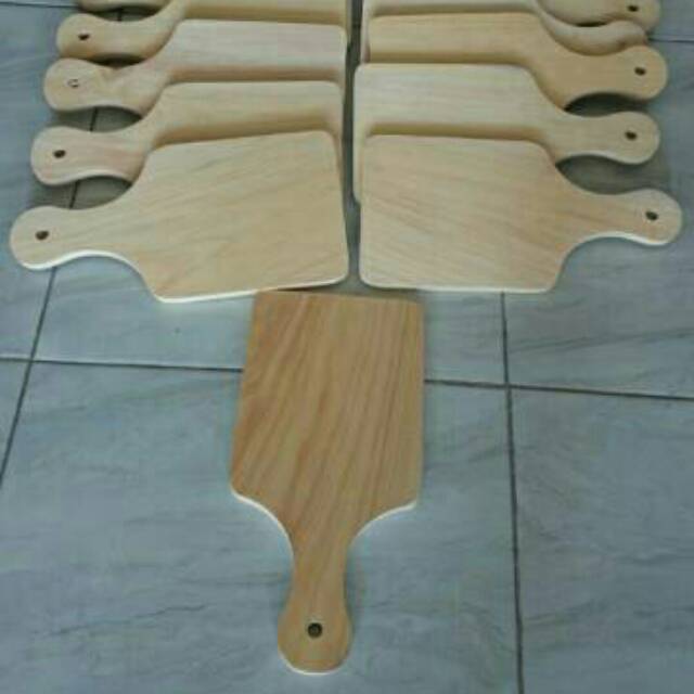 Talenan Kayu Pinus 30x15cm MURAH TEBAL / Wooden Cutting Board (tampel pingul)