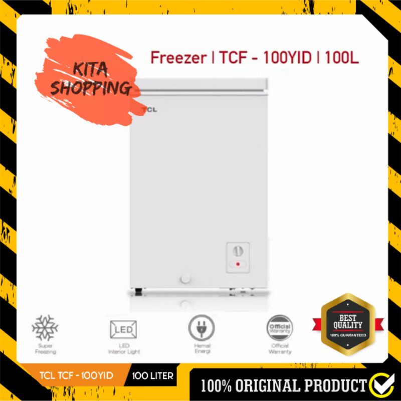 Chest Freezer TCL TCF-100YID | Box pendingin kulkas TCF100YID 100L