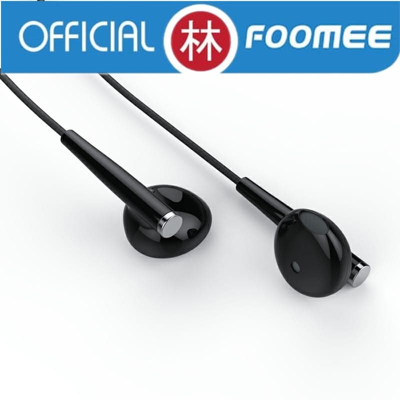Foomee QA06 Wired Headset HD Stereo Sound-hitam