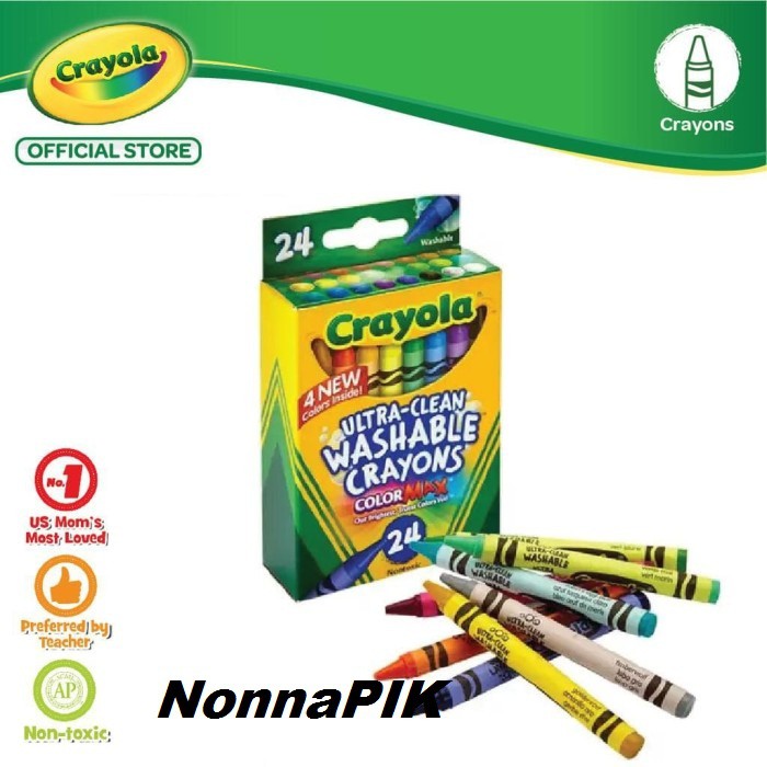 Jual Crayola 24 Count Ultra Clean Washable Large Crayons Color Max ...