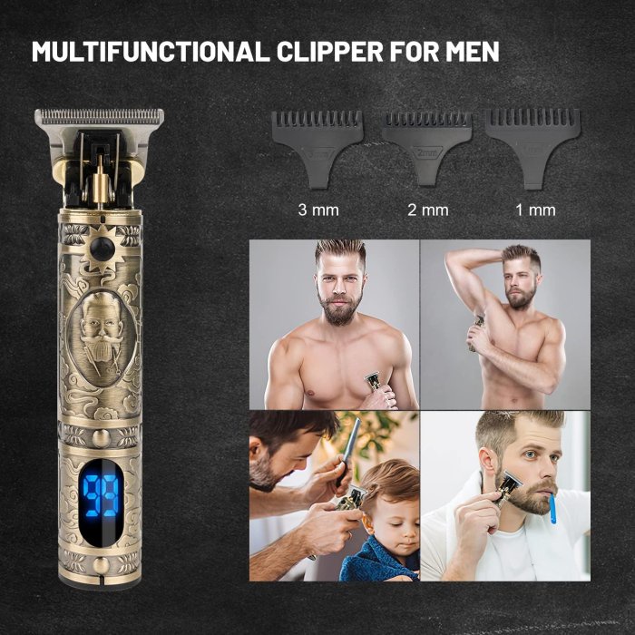 KEMEI 700 Y ORIGINAL Cukuran Rambut CAS Baterai LCD Trimmer Hair Clipper KM 700Y KM700Y