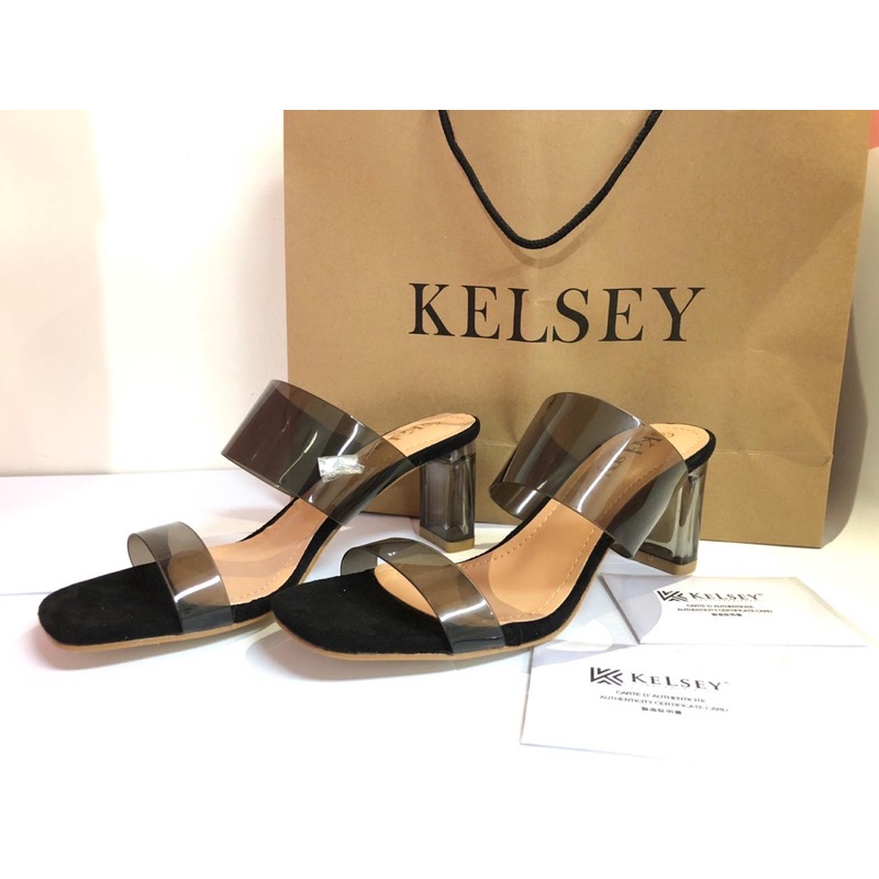 Sandal Heels Hak Kaca 7,5cm  Kelsey ZR771