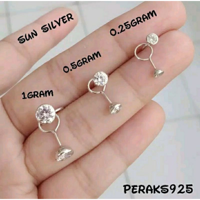 anting perak925. perak asli lapis emas