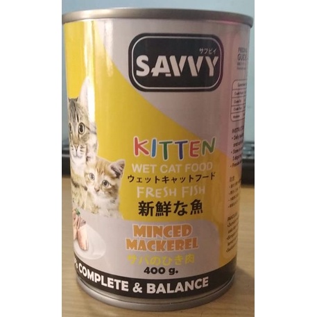 Savvy 400gr makanan basah kalengan kucing Daging Tuna