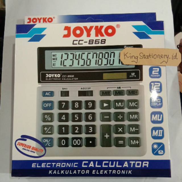 

[PCS] Kalkulator Joyko CC-868 12 digit