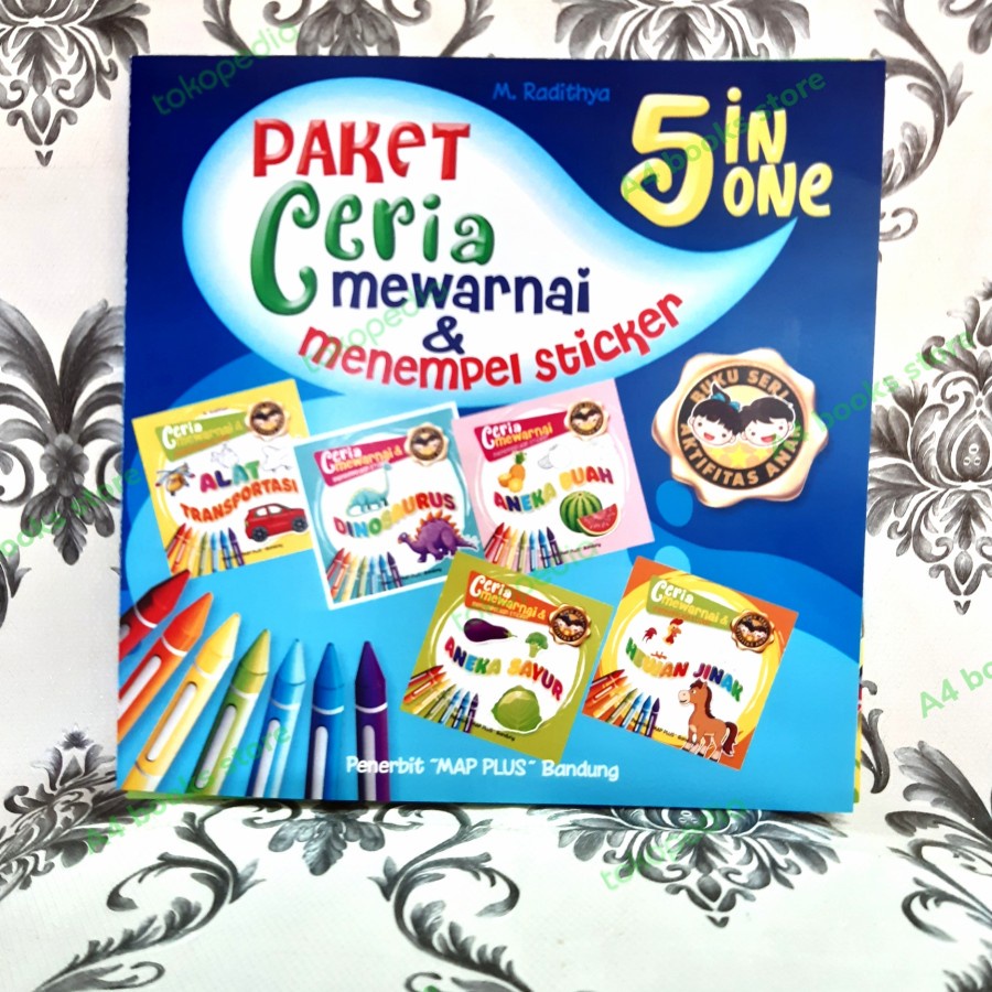 

BUKU ANAK CERIA MEWARAI DAN MENEMPEL STIKER PAKET HEMAT MAP PLUS
